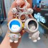 Creative Space Themed Night Light Keychain Astronaut and Glow in the Dark Bear Design for Couples Bags Backpacks and Gifts