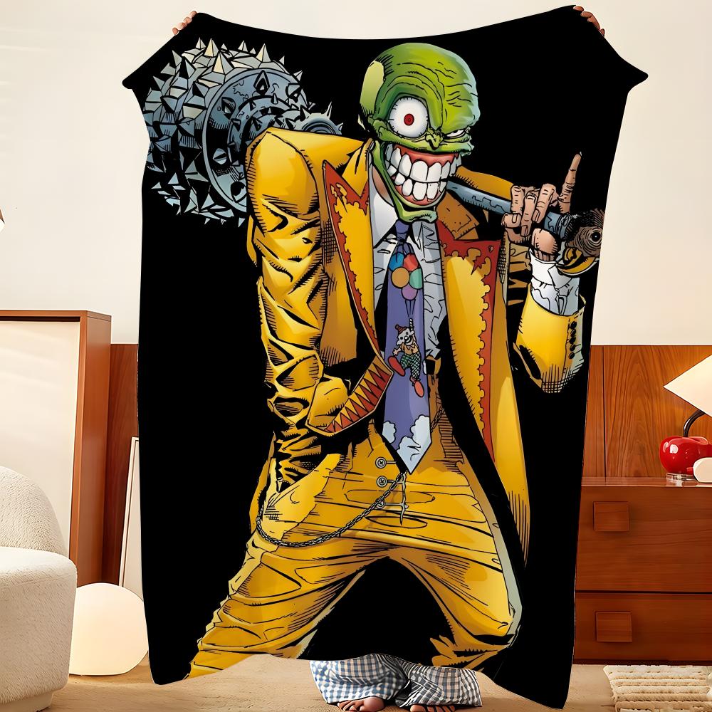 Movie T-The M-Mask Throw Flannel Throw Blanket, Lightweight Cozy, Durable Washable Cute Cool
