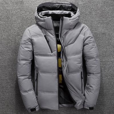 Herren Herbst und Winter Kurze Kapuzenjacke Große Größe Warme Jacke Lässige Reißverschlussoberseite Gefütterte Warme Baumwolle Jacke