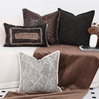 Leichter Luxus Schwarz und Weiß Sofakissenbezug Modern und minimalistisch Wohnzimmer Kissenbezug Sofadekoration Kissenbezug