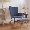 Day and Night - Day and Night Rocking Chair with Footrest Blue Fabric