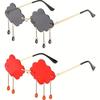 Personality Rainy Day Sunglasses Women Cloud-Shaped Fashionable Rimless Unique Sun Shades For Party Travel