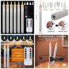 6Pcs Rechargeable Flickering Candles Flameless LED Tea Light Christmas Candles 1D Wick Battery Operated Electronic Candle Lamp