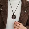 Handwoven Ceramic Butterfly Pendant Jewelry Bohemian Necklace Adjustable 80cm Wax Cord Lightweight Women Accessory