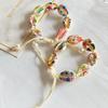 Handmade Bohemian Bracelet with Natural Shell Beads and Waxed Cord