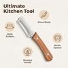 Stainless Steel Blade Vegetable Peeler with Ergonomic Wooden Handle for Efficient Fruit and Vegetable Preparation