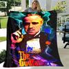 The Godfather Retro Printed Blankets Fashion Warm Flange Blanket Soft And Comfortable Blanket Bed Linings Birthday Gift