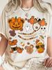 MicHalloween Nightmare on Main Street Mickey Minnie Mouse Ghosts Bats and Pumpkins Casual Breathing Tshirt Women Unisex Top