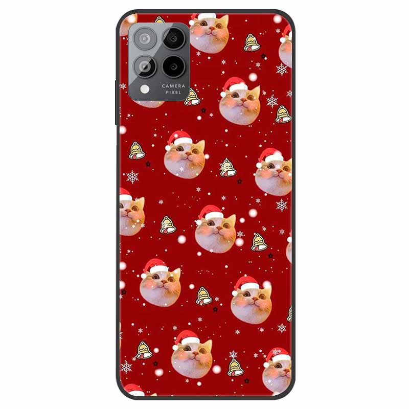 For T-Mobile REVVL 6 5G Case Christmas Soft Silicone TPU Phone Back Cover Case for T-Mobile Revvl 6 Pro 5G Santa Claus Elk Funda