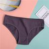 FINETOO Cotton Women's Briefs Solid Color Long Johns M-XL Mm Soft Briefs Girls Striped Underwear Comfortable Panties Women's Underwear
