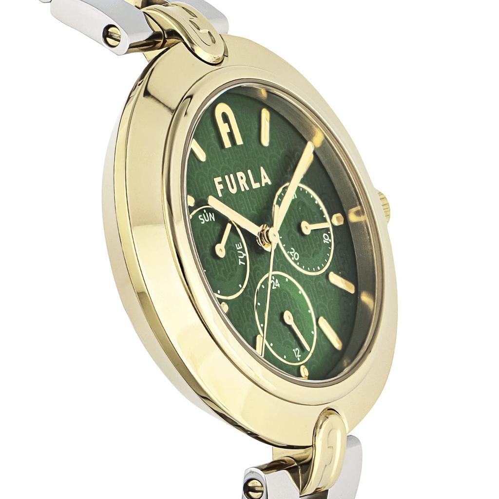 Watch FURLA LOGOLINKS Green Dial Stainless Steel Quartz Watch Jewelry Accessory WW00030008L4 Multicolor [Furla] 36.5MM Women's [Item]
