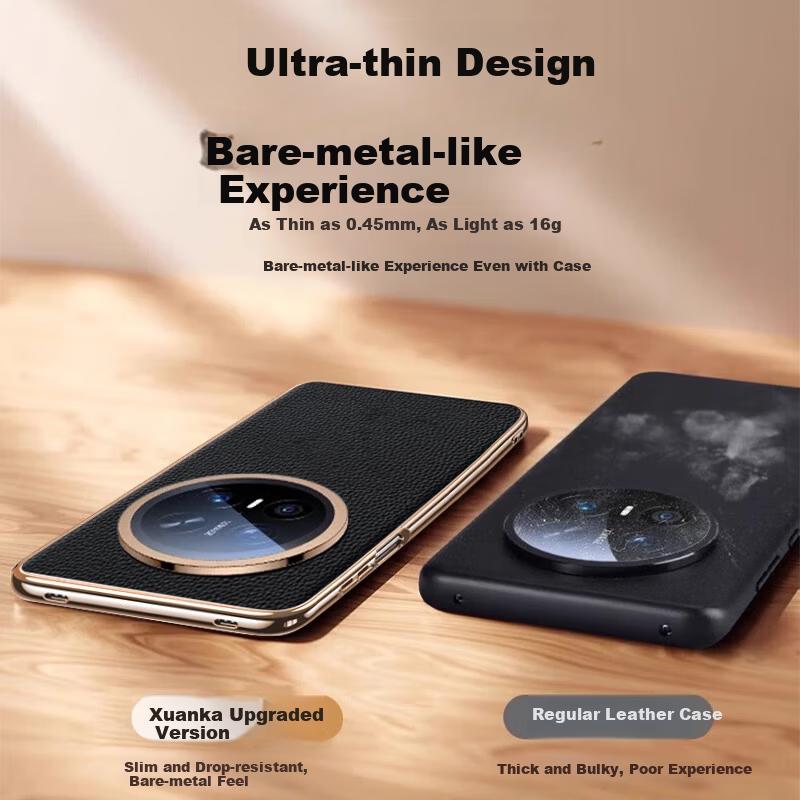 Gilded Genuine Leather with Lens FilmHuawei Mate70 Pro Phone Case Mate70 Pro+ Matte Leather Electroplated Lens Full Coverage Ultra-Thin Shockproof