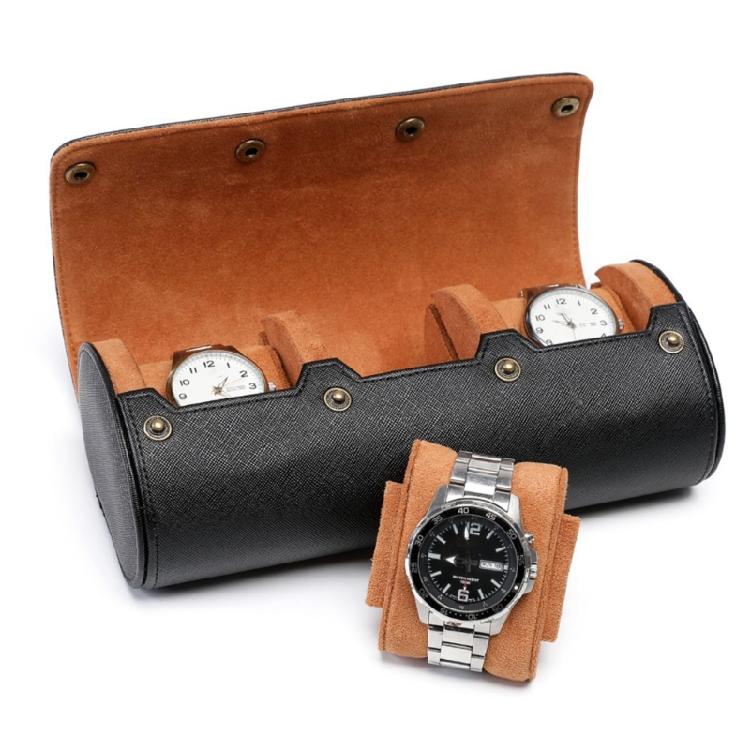 Elegant Leather Watch Storage Case Handmade Wristwatch Holder Carrying Box Women Jewelry Accessory Organiser