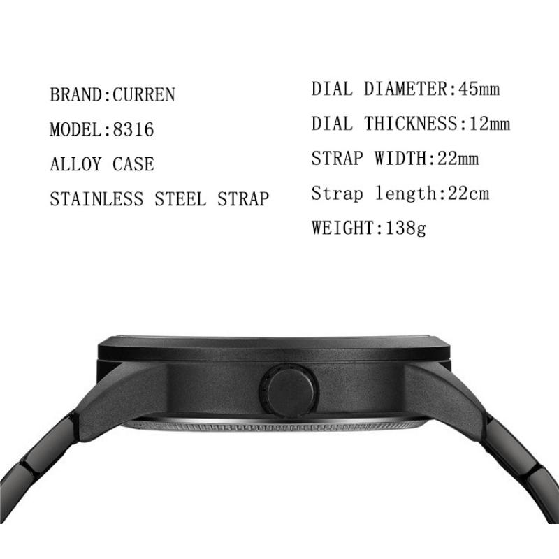 CURREN Nou Top Ceasuri Bărbați Curea Oțel Moda Negru Business Ceas Bărbați High-end Minimalist Trend