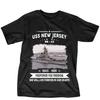 Naval Veteran Proud,USS New Jersey BB 62 Battleship Graphic . Summer Cotton Short Sleeve O-Neck MensPrinted  T Shirt S-3XL