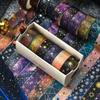 Sternenhimmel-Scheiben und Papierband Geheimnisvolle Sterne Mond Sonnenblume Diy Handgemachte Aufkleber Beliebtes Feuerwerksband