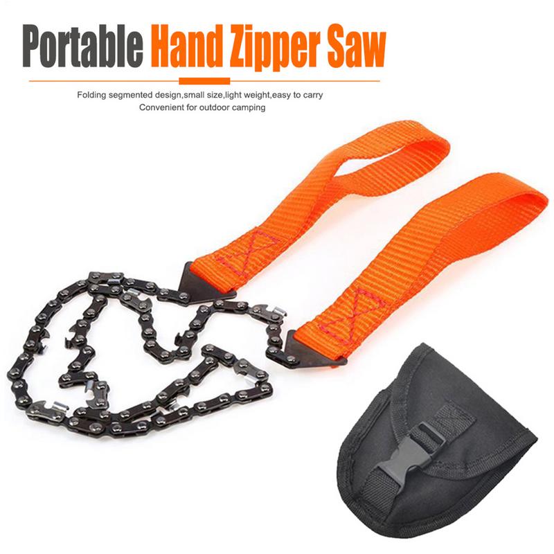 Pocket Chainsaw For Camping 4 Pieces Pocket Rope Saw For Hunting Camping Hiking Traveling Gear Folding Survival Accessories For
