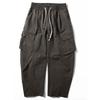 Men's Cargo Pants Spring and Autumn New Trendy American High Street Style with Large Pockets, Unique Design, Loose Casual Wide-Leg Pants