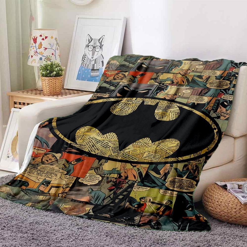 1pc Batman Flannel Throw Blanket - HD Printed Lightweight Soft Warm All-Season Blanket for Sofa, Bed, Travel, Camping186