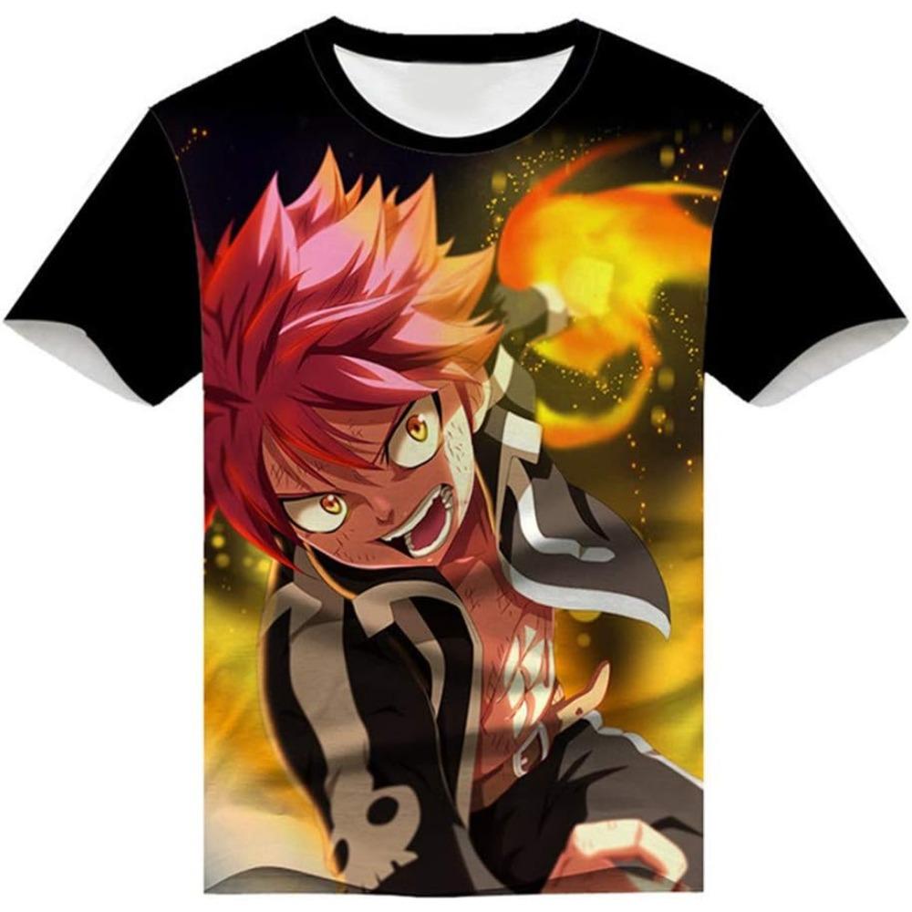 Аниме Fairy Tail 3D аниме принтованная футболка для взрослых косплей смешная футболка с коротким рукавом смешная быстросохнущая XL