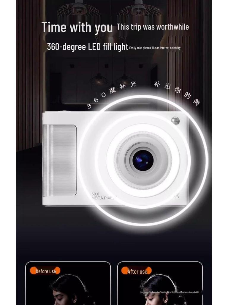 Retro Cute Dual-Camera Student Selfie CCD Digital Camera - Portable Campus Gift