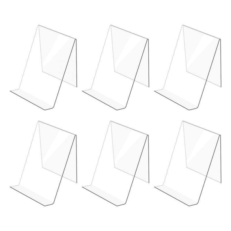 6er-Pack Acryl-Buchständer, Transparenter Ausstellungsständer, Transparenter Halter Zum Präsentieren Von Bildern, Schmuck, Uhrenständer
