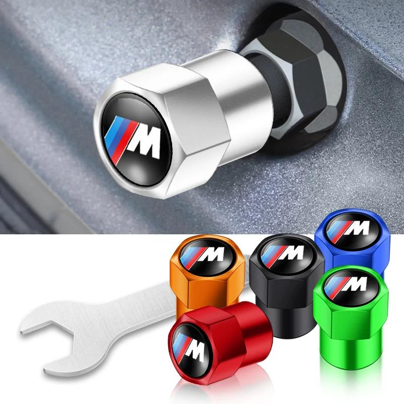 For BMW 5G314Pcs 3D Metal Tire Valve Cap Car Tyre Air Stem Cover For BMW M M3 M5 M6 X3 E46 E90 F30 G20 E36 E34 X6 G20 G30 Accessories