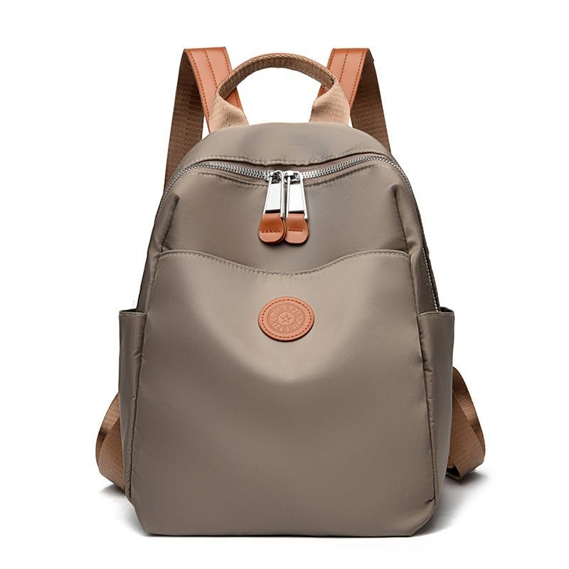 

Backpack New Fashion Oxford Fabric Lightweight Travel Ladies Double Zipper Backpack Outdoor Mountaineering Travel Bag хаки