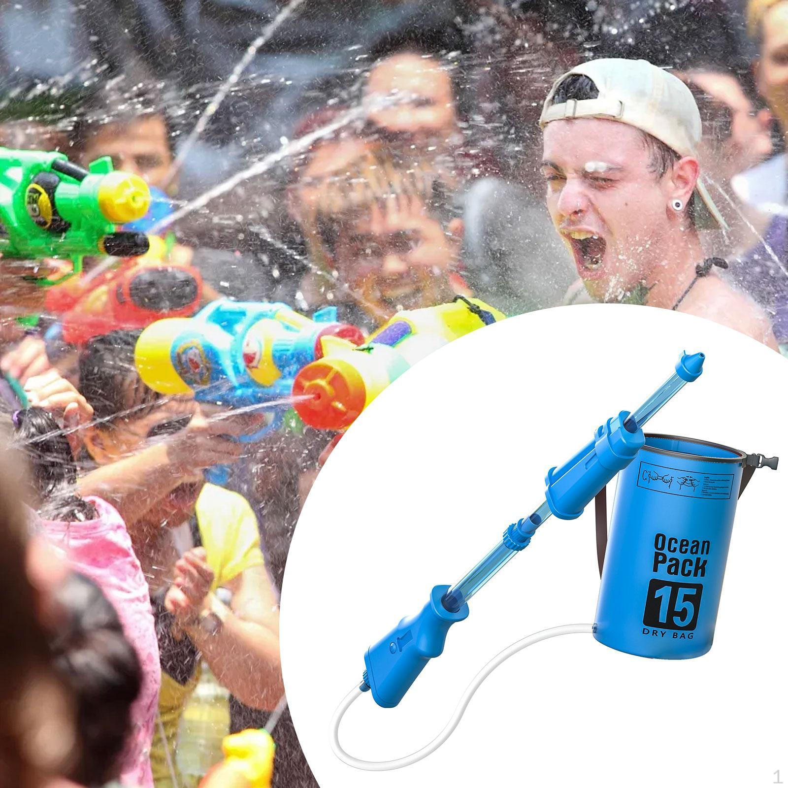 

Рюкзак-игрушка для замачивания воды 15 л Высокое давление Взаимодействие Погода Вечеринка Сувениры Наружное распыление синий