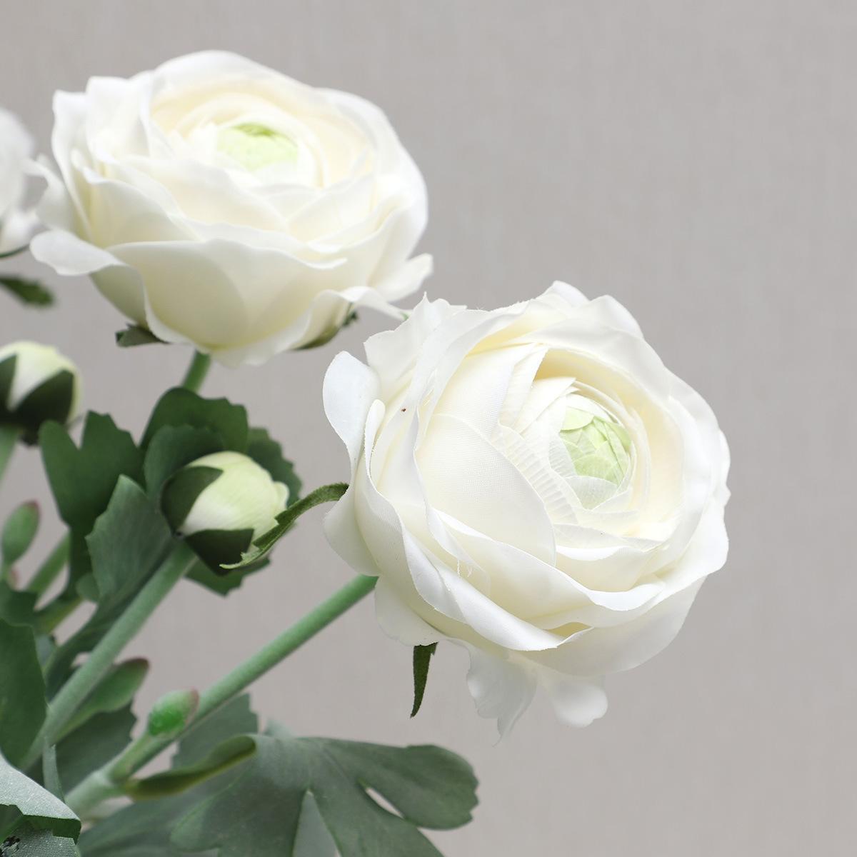 

Simulated feel moisturizing 2 head dew lotus fake flower, living room dining table decorative flower