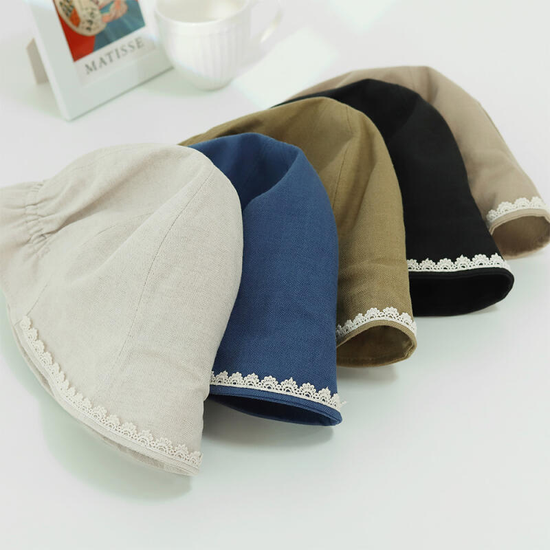 Женская шляпа-ведро Videlin Flower с кружевным декором Ведро Beige