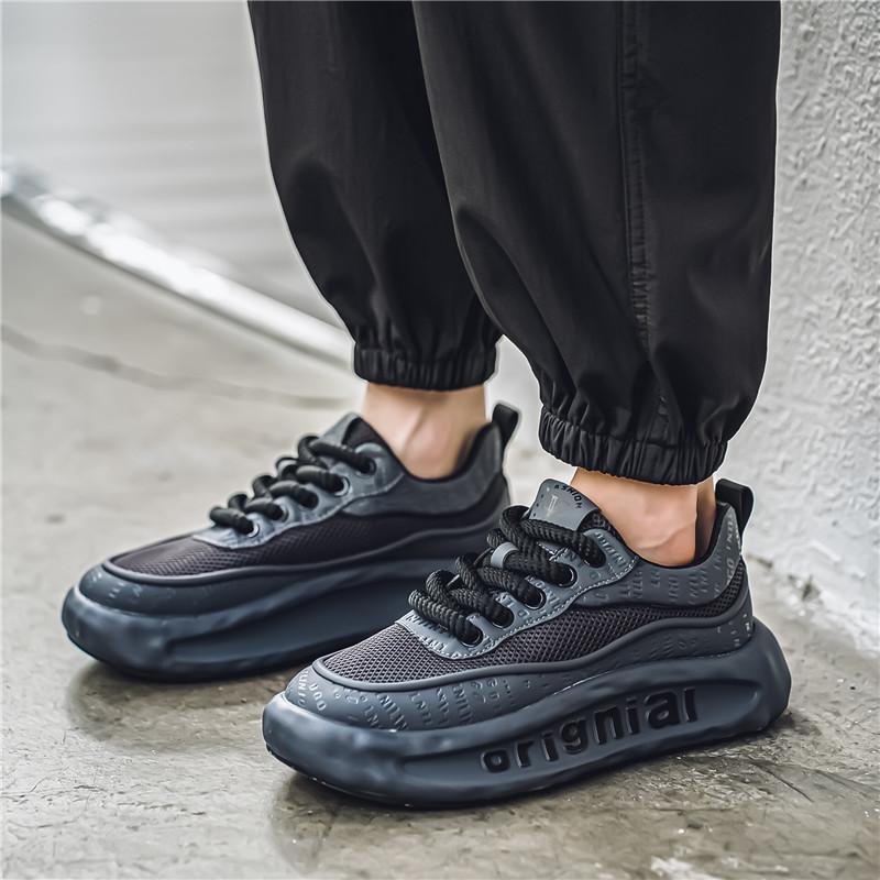 

Легкая роскошь, высококлассные сетчатые кроссовки 2024, новые дышащие кроссовки на толстой подошве из губки, удобные кроссовки на мягкой подошве для мужчин 39 серый