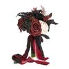 Halloween Wedding Bouquets with Pumpkin for Bride and Bridesmaids, Bridal Bouquets Wedding Bouquets with Ribbon