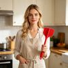 4 Blade Meat Chopper & Masher, Multifunctional Ground Meat Crusher, Food Fruit Vegetable Masher, Nonstick Mixing Chopper Tool for Ground Beef Potato