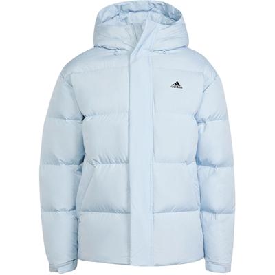 adidas Puffy Down Jacket With Logo Pattern Hooded Warm Comfortable Casual Jacket Unisex Jacket Blue JM9128
