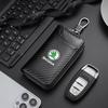 HAWX3 Car Purse Card Money Holder License Card Case Wallet For Skoda Fabia Kamiq Superb MK3 VisionS Yeti Scala Enyaq-iV Octavia Kodiaq