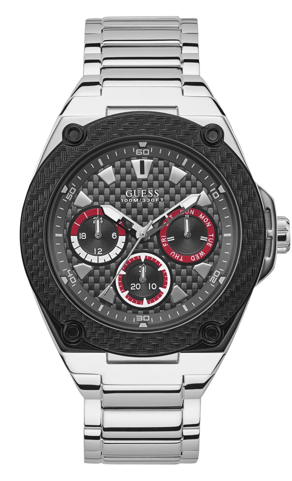 

Guess Watch W1305G2 Silver Men s чорний