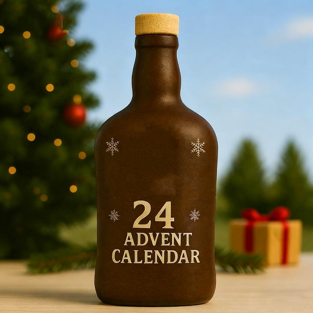 2D Plane+airplane Box +24PC Brown Cattle Countdown Box Christmas Advent Calendar