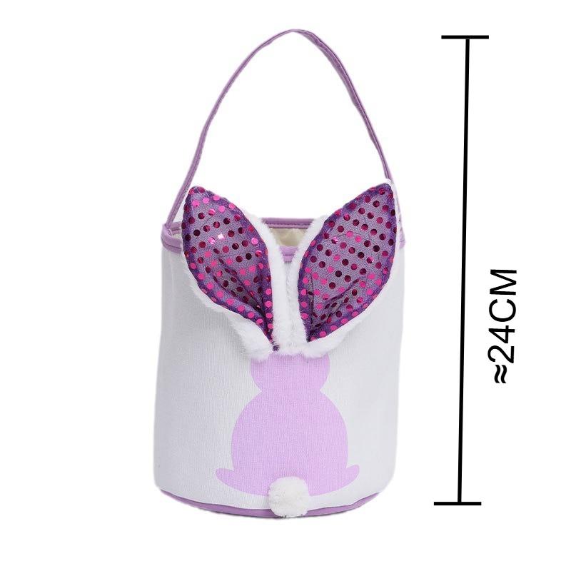 2026 Easter Egg Basket Light Up Plastic Handheld Candy Gift Bucket Bag for Kids Party Hunt Holiday Decorations Accessories