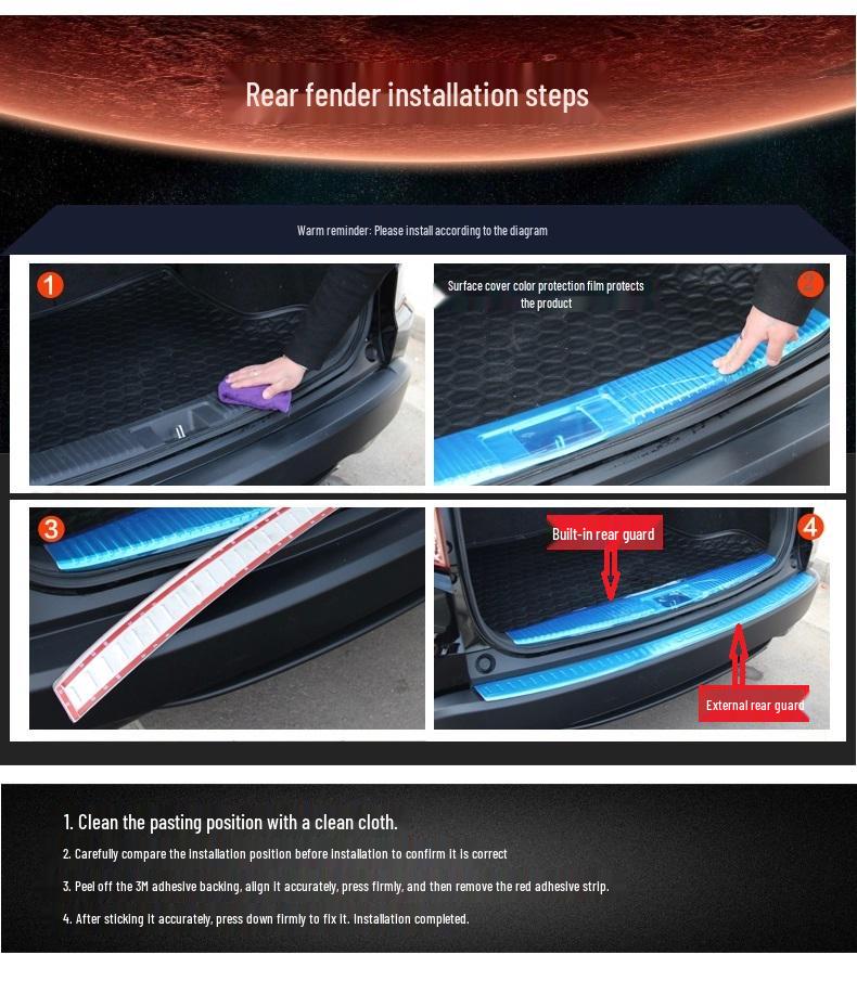 Rear Bumper Guard Plate for 2003-2007 Honda Fit Hatchback/Sedan