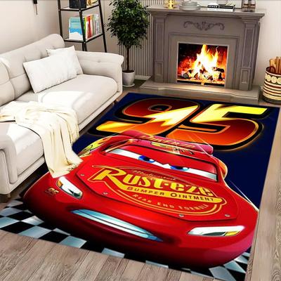 Lightning Mcqueen's Adventure for Living Room Rug, Bedroom, Study Room, Hallway Decoration, Perfect for Home Decoration or Holiday Gifts