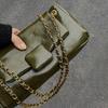 Retro Women's Underarm Shoulder Bags 2026 New Texture PU Leather Chains Messenger Bag Korean Temperament All-match Handbags