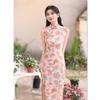 New Chinese Hong Kong Style Sleeveless Elastic Mesh Cheongsam 1011 Summer New Slim and Thin Young Girl Cheongsam