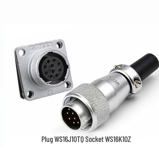 WEIPU WS16 Aviation Plug Industrial Connector, 2-10 Pin, Metal
