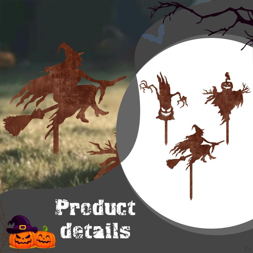 3 Pieces Halloween Yard Stakes Decoration for Outside Outdoor Lawn