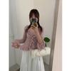 Fashion fungus lace slim knit sweater, autumn 2025 new waist V-neck women's sweater 11950