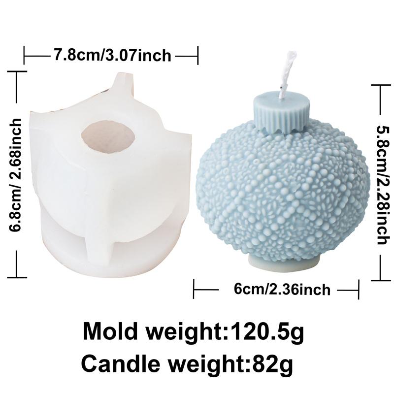 Weihnachtskugel Kerze Silikonform Geprägte Runde Kugel Kerze Aromatherapie Gips Geometrische Weihnachts Laternenkugel Form