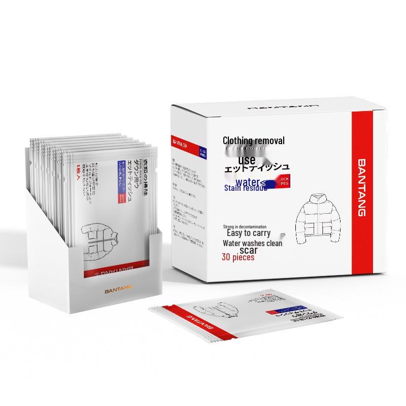 Portable No-Rinse Down Jacket Stain Remover Wipes - Quick & Residue-Free Clean