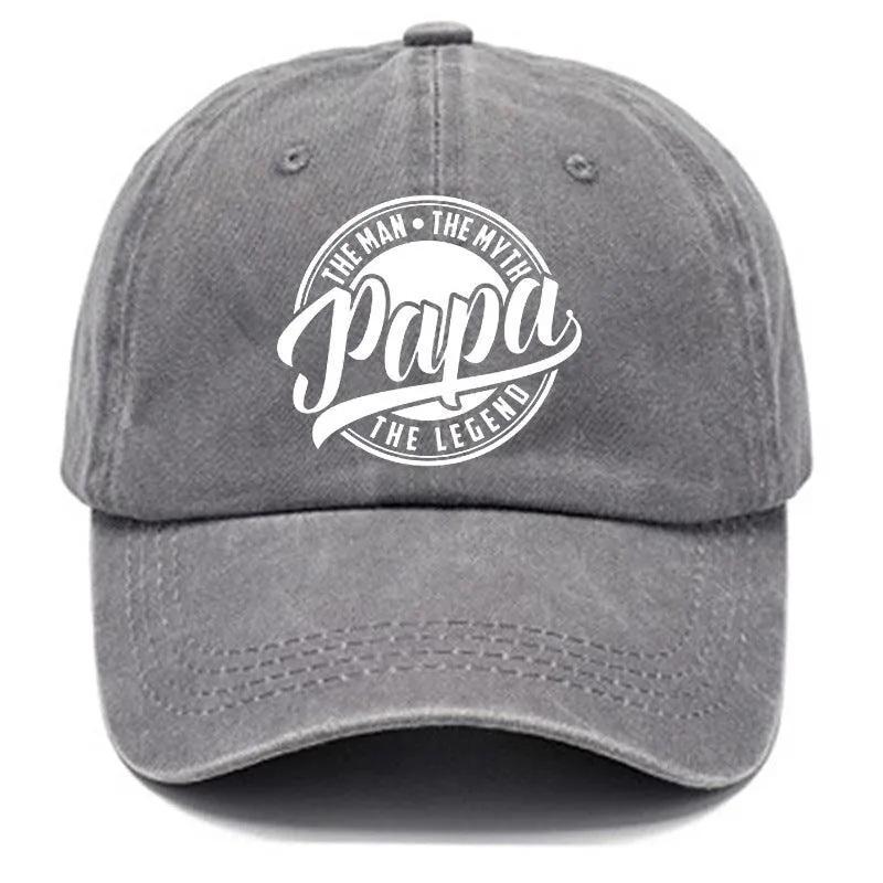 Printed Logo Baseball Cap Papa Washed Old Cap Outdoor Sports Sunscreen Visor