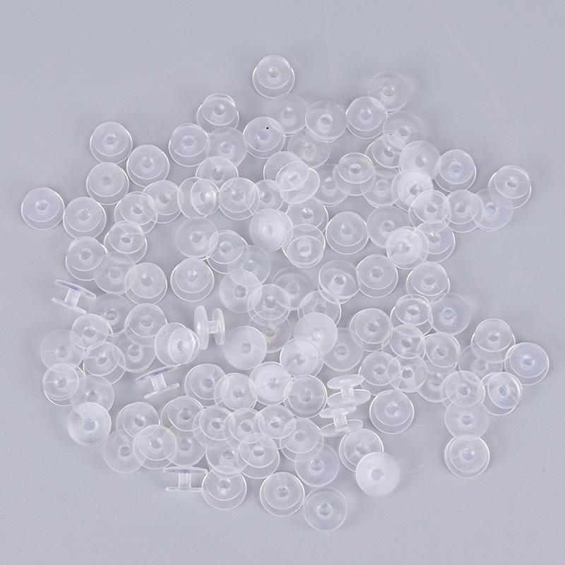 100Pcs Plastic Buckles Ornaments For Shoes Accessories Diy Shoes Buttons Lightweight Buckles Black Clear Buckles Findings